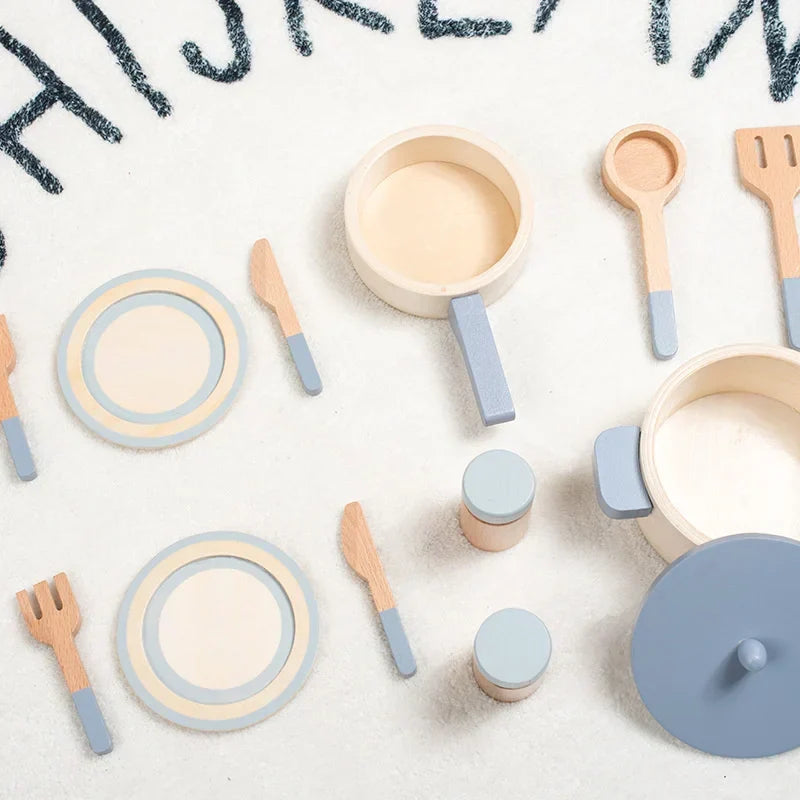 MiniCook Set - Wooden Kitchen Playset for Kids