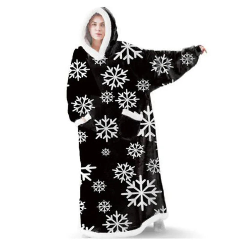 SleeveSnug - Oversized Flannel Blanket Sweatshirt
