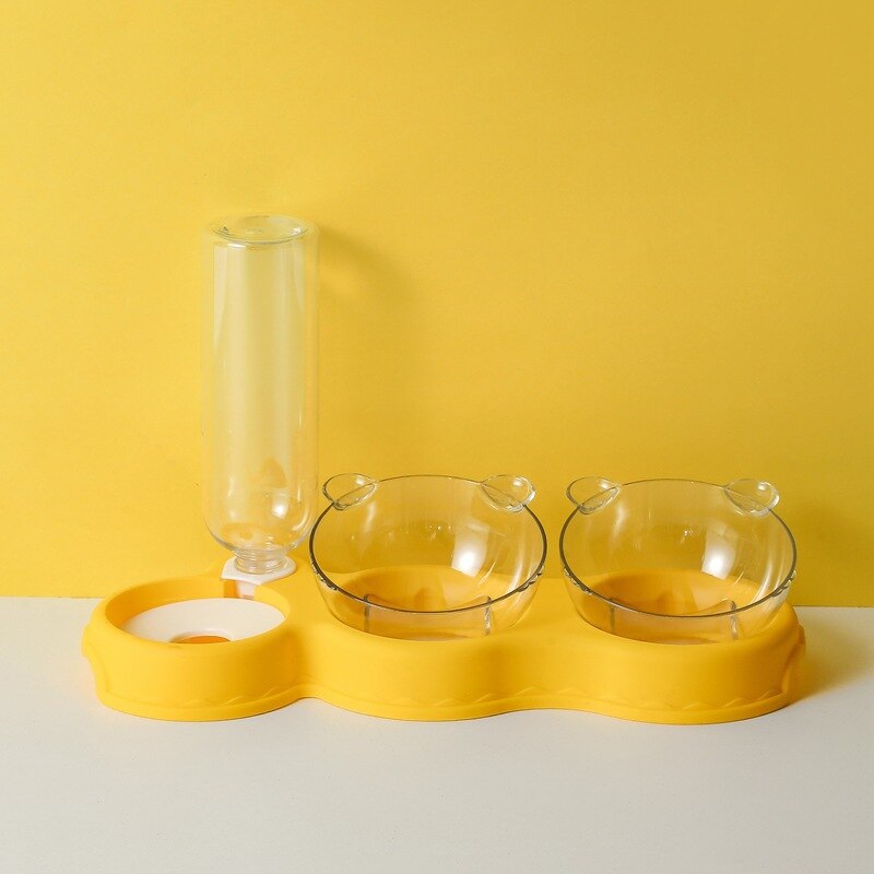 KarlFeast - Stylish 3-in-1 Pet Feeder Bowl