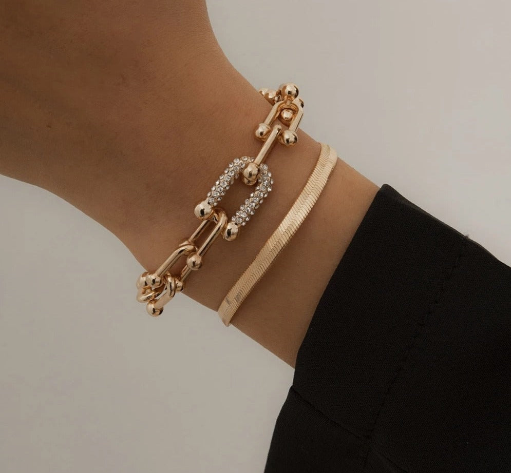 Damira - Stunning Bracelet Duo in Gold or Silver