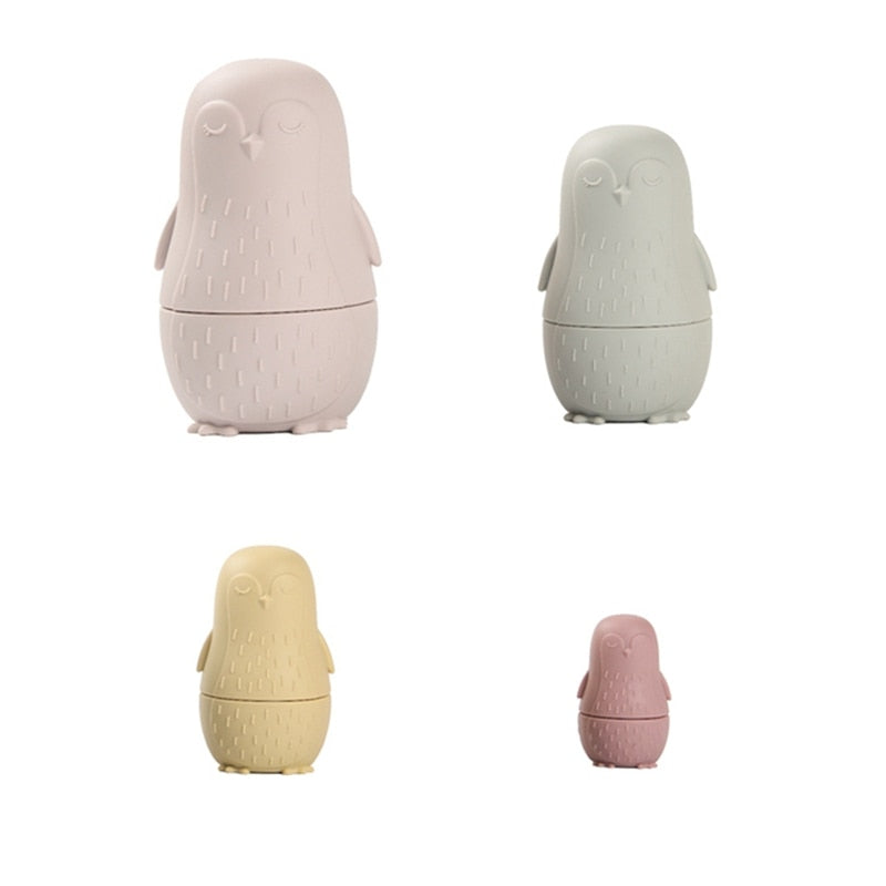 Nesting Dolls - Soft Silicone Stacking Toys for Baby
