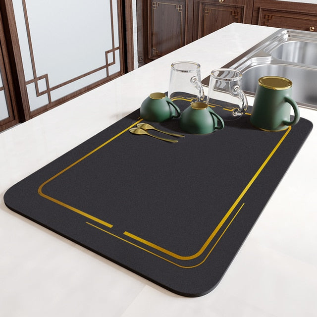 AbsorpTowel Mat - Non-Slip Ultra-Absorbent Dish Drying Mat