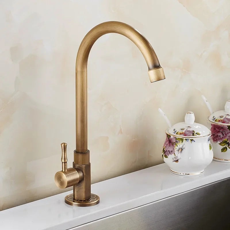 Kirwell - Antique Brass Single-Handle Faucet