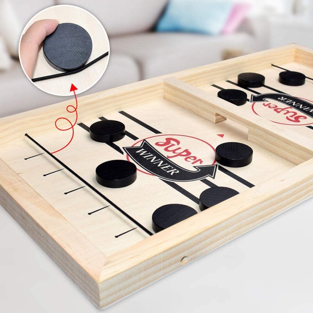 TimberHockey Game - Wooden Tabletop Hockey Game for Dad and Son