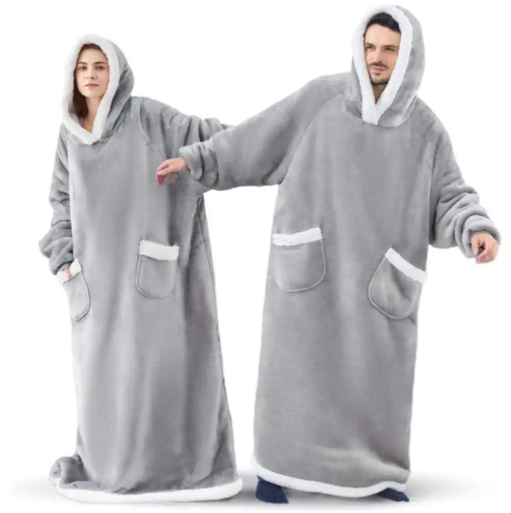 SleeveSnug - Oversized Flannel Blanket Sweatshirt
