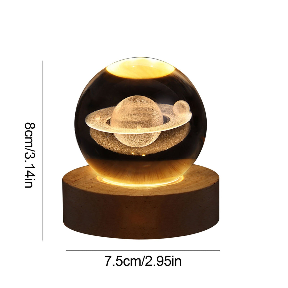 Crystal Light Ball - Enchanting Glass Ambiance Light for Your Home