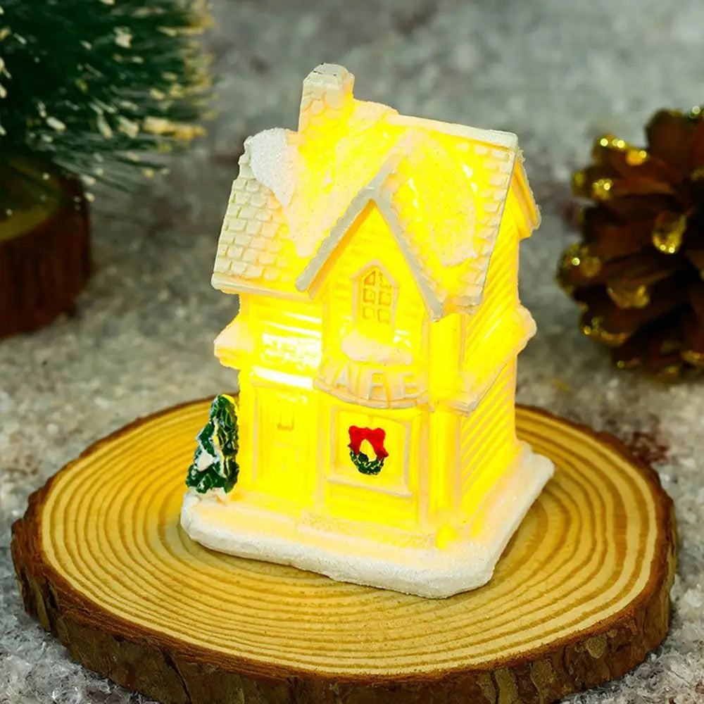 Gibsona - LED Miniature Christmas Village Houses Set