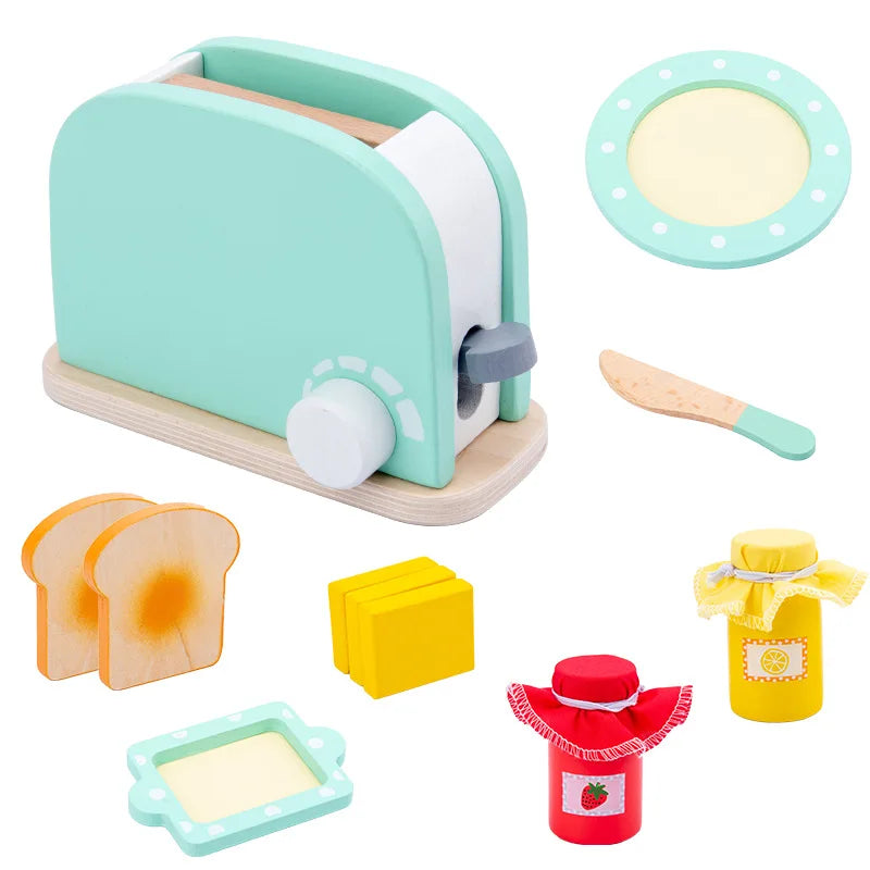 WoodPlay Set - Realistic Wooden Kitchen Playset for Kids