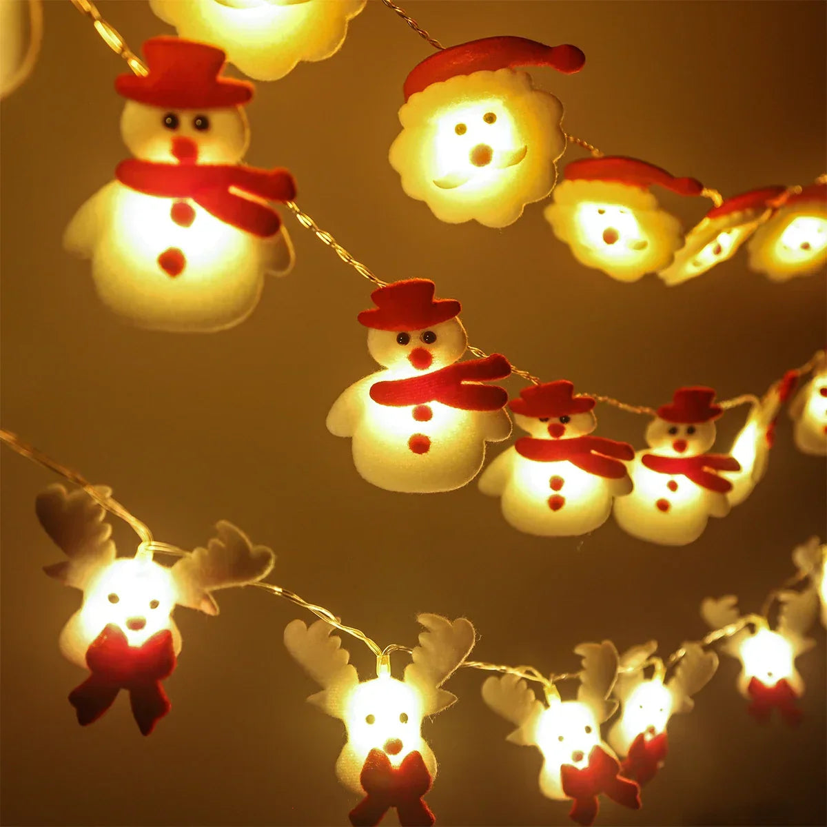 CiFolk - LED Snowman Garland Lights