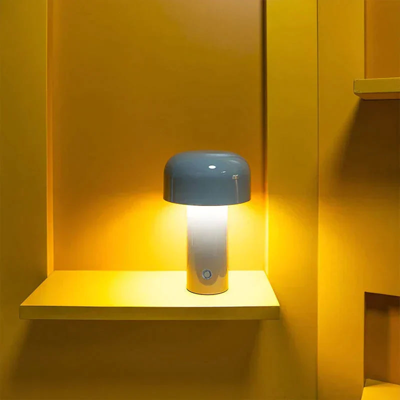 Italian Mushroom Cordless Table Lamp - Rechargeable LED Accent Light