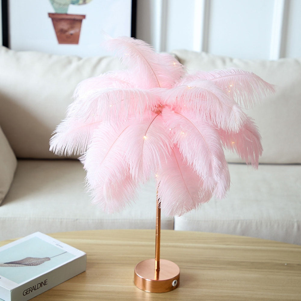 OstrichGlow Nightlight - Unique Ambient Lamp with Pink Base