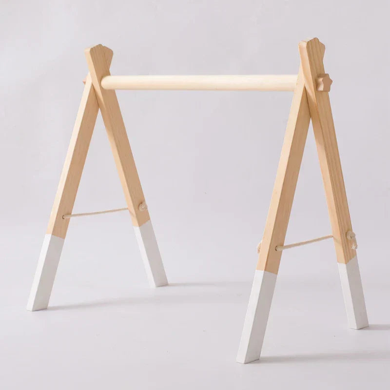 Montessori RattleFrame - Wooden Play Gym with Hanging Toys