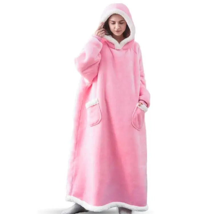 SleeveSnug - Oversized Flannel Blanket Sweatshirt
