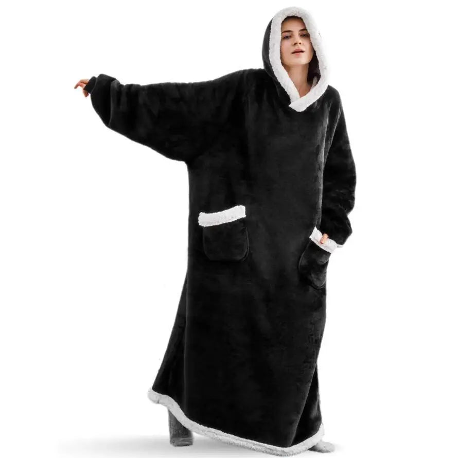 SleeveSnug - Oversized Flannel Blanket Sweatshirt