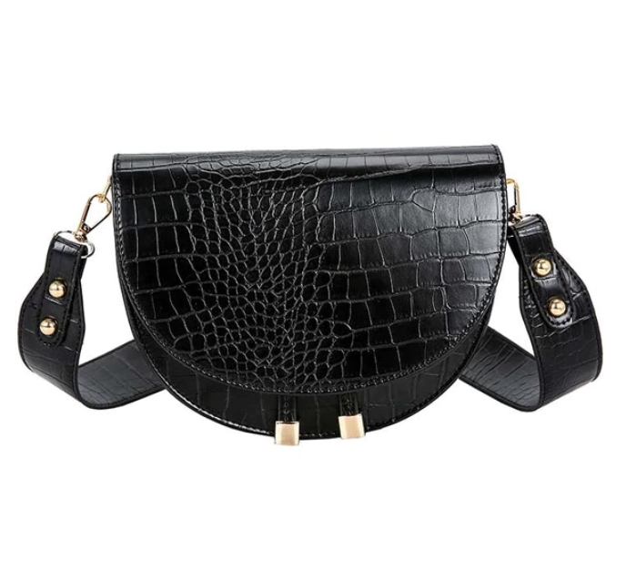 Chelsey Crossbody Bag - Edgy Crocodile-Print Style