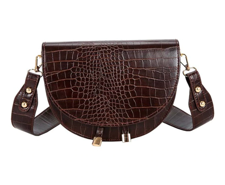 Chelsey Crossbody Bag - Edgy Crocodile-Print Style