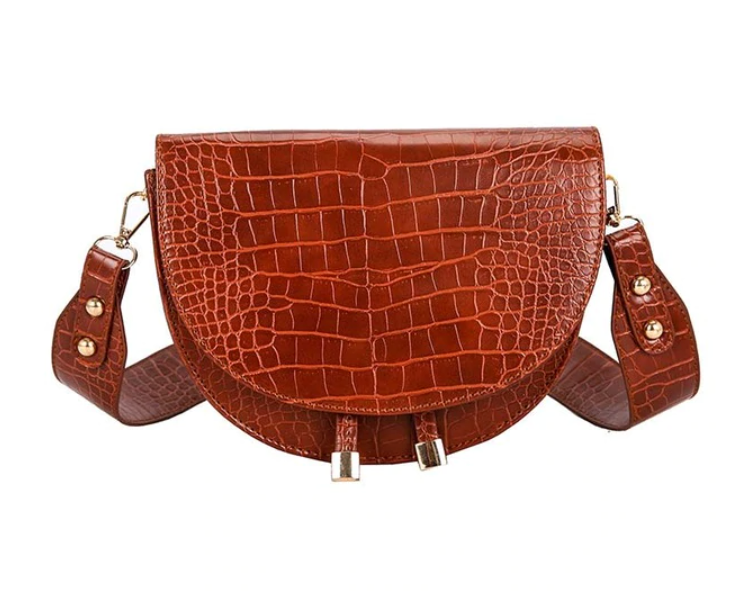 Chelsey Crossbody Bag - Edgy Crocodile-Print Style