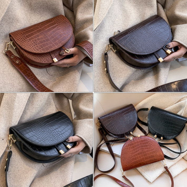 Chelsey Crossbody Bag - Edgy Crocodile-Print Style