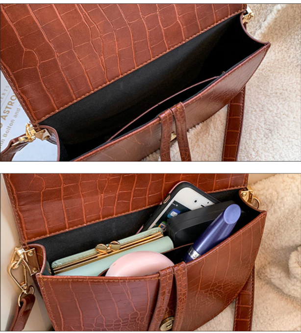 Chelsey Crossbody Bag - Edgy Crocodile-Print Style