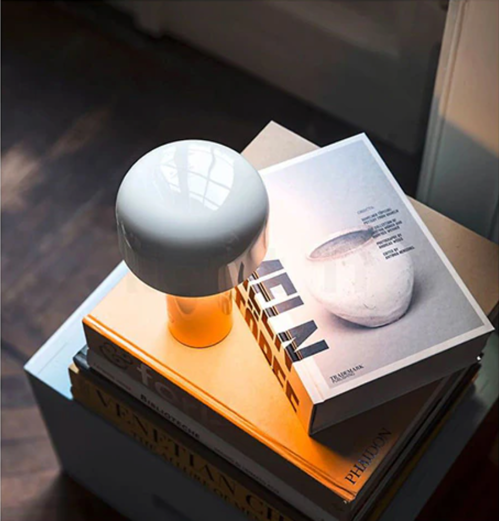 Italian Mushroom Cordless Table Lamp - Rechargeable LED Accent Light