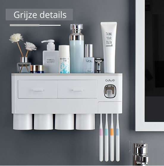 SmartCare Essentials - Bathroom Organizer with Toothpaste Dispenser
