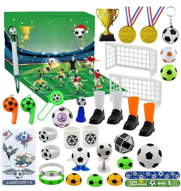 SoccerCountdown Calendar - Build Your Own Christmas Soccer Scene
