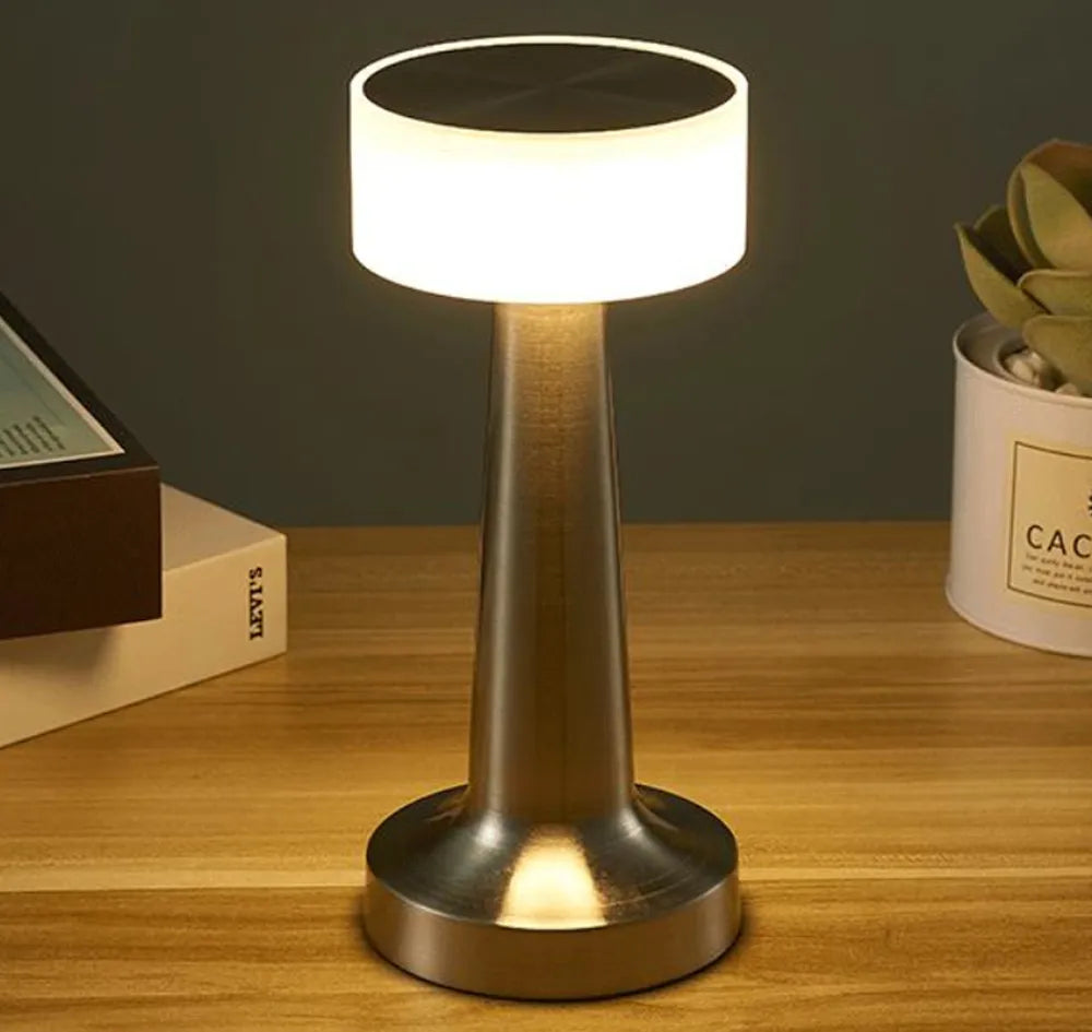 LumiCrest - Wireless Retro LED Table Lamp with Touch Dimming