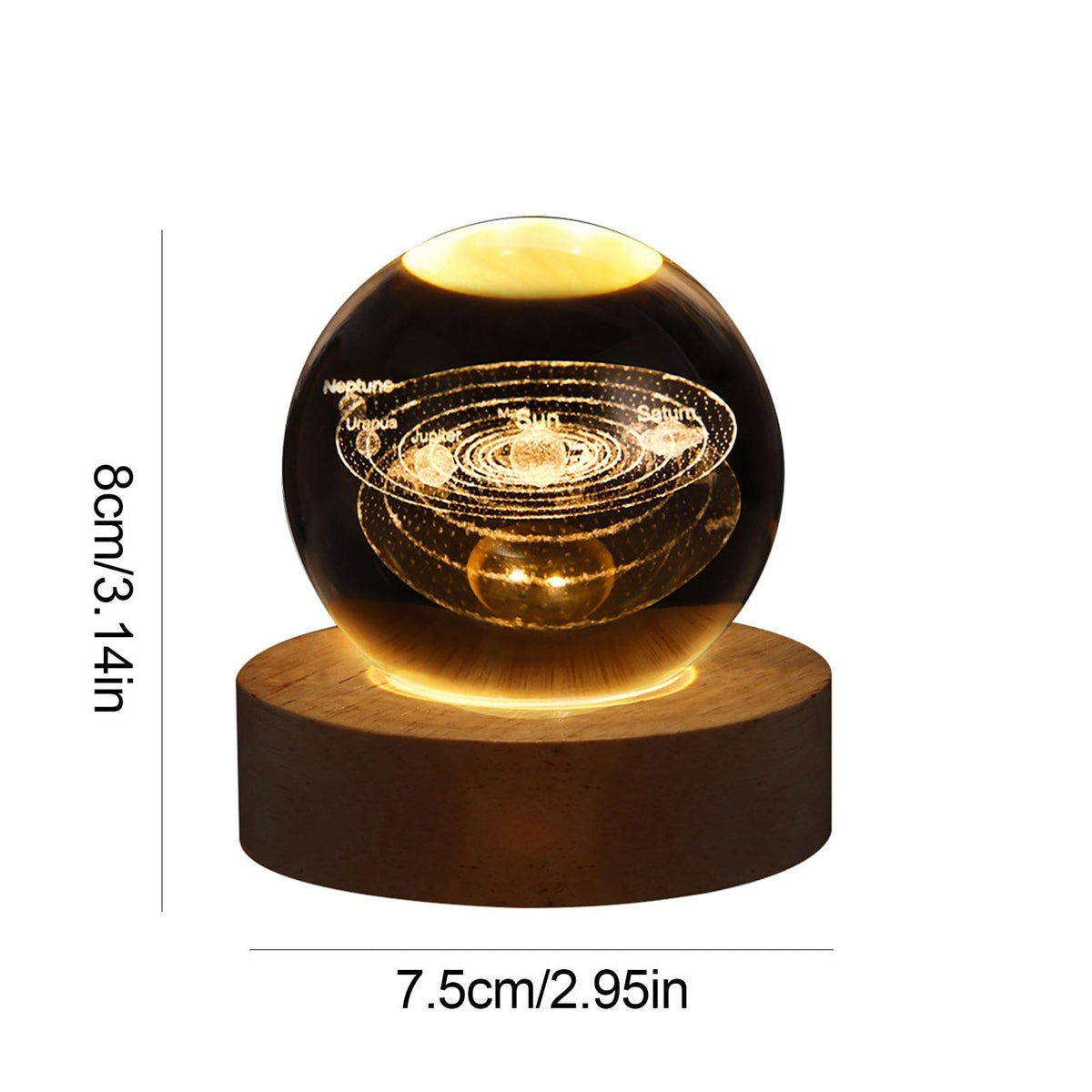 Crystal Light Ball - Enchanting Glass Ambiance Light for Your Home