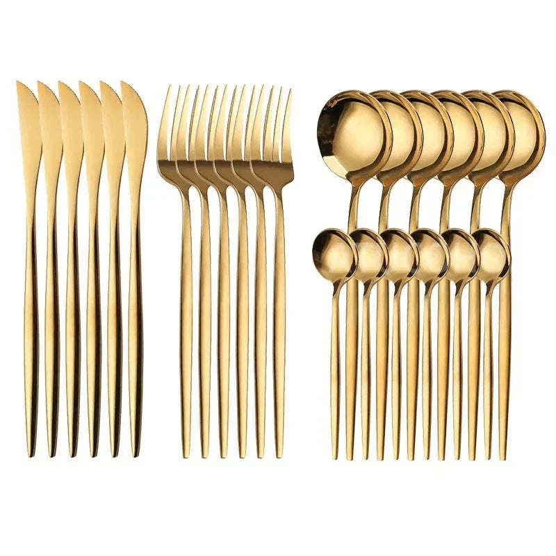 Donquist - 24-Piece Stainless Steel Flatware Set