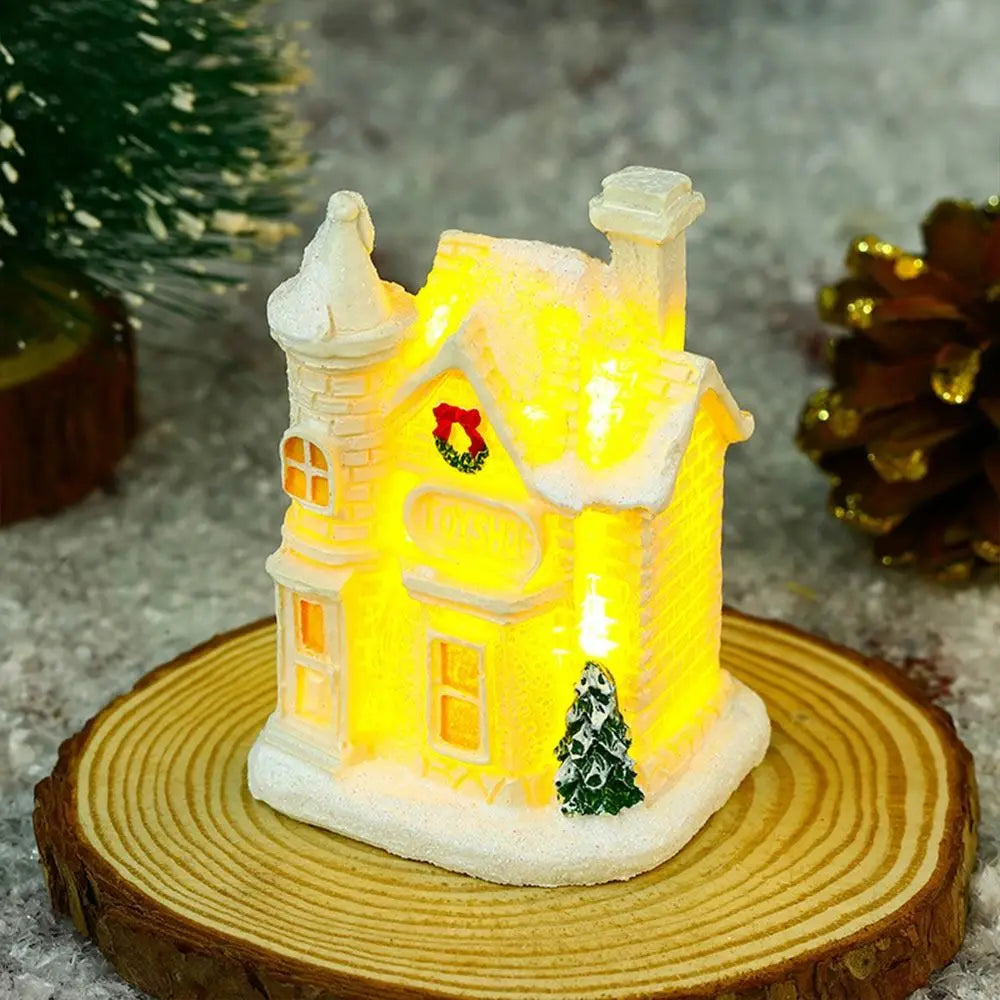 Gibsona - LED Miniature Christmas Village Houses Set