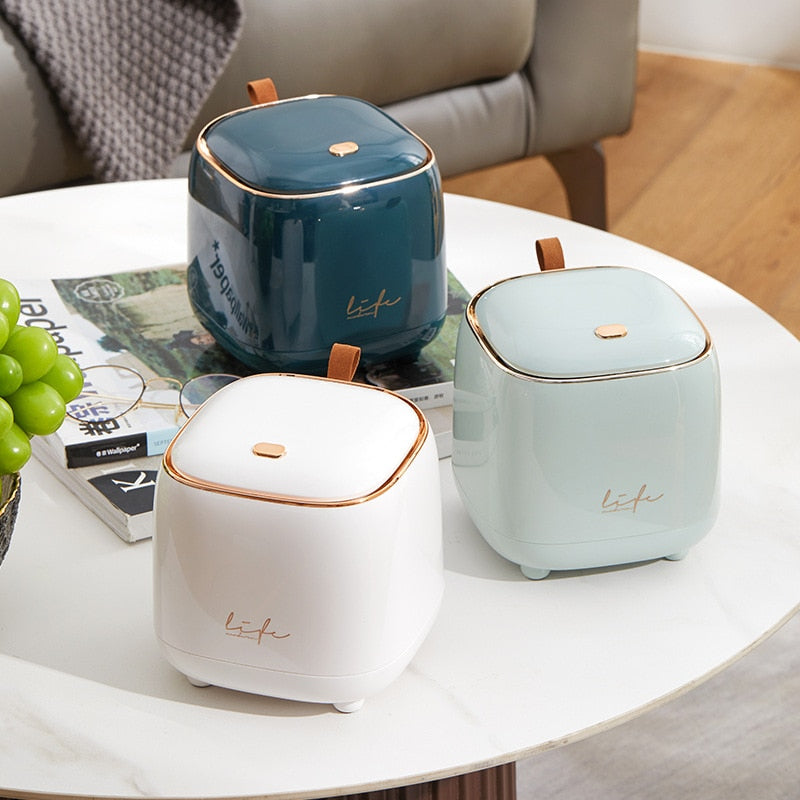 LuxeBin - Elegant Tabletop Trash Bin for Any Space