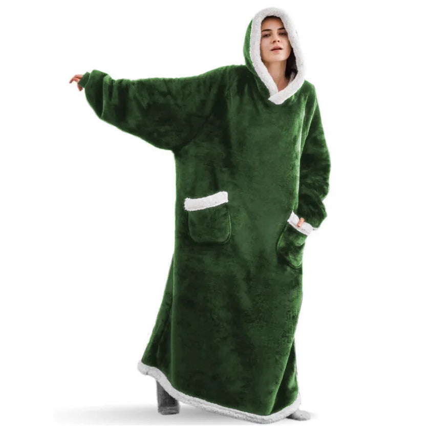 SleeveSnug - Oversized Flannel Blanket Sweatshirt