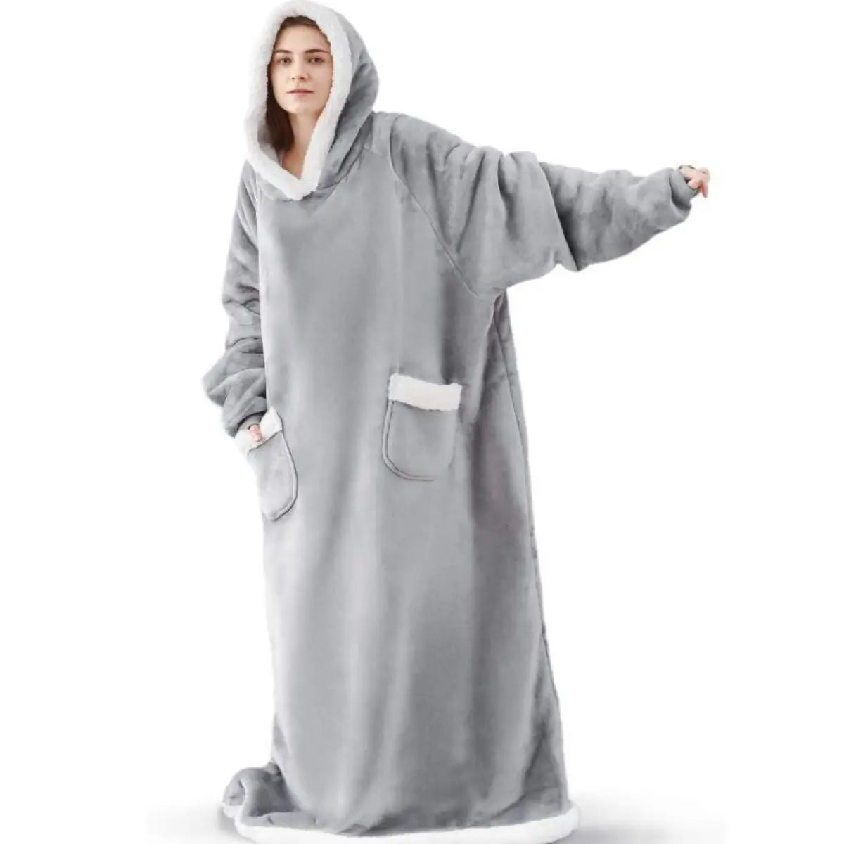 SleeveSnug - Oversized Flannel Blanket Sweatshirt