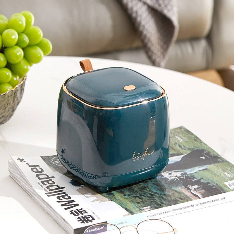 LuxeBin - Elegant Tabletop Trash Bin for Any Space
