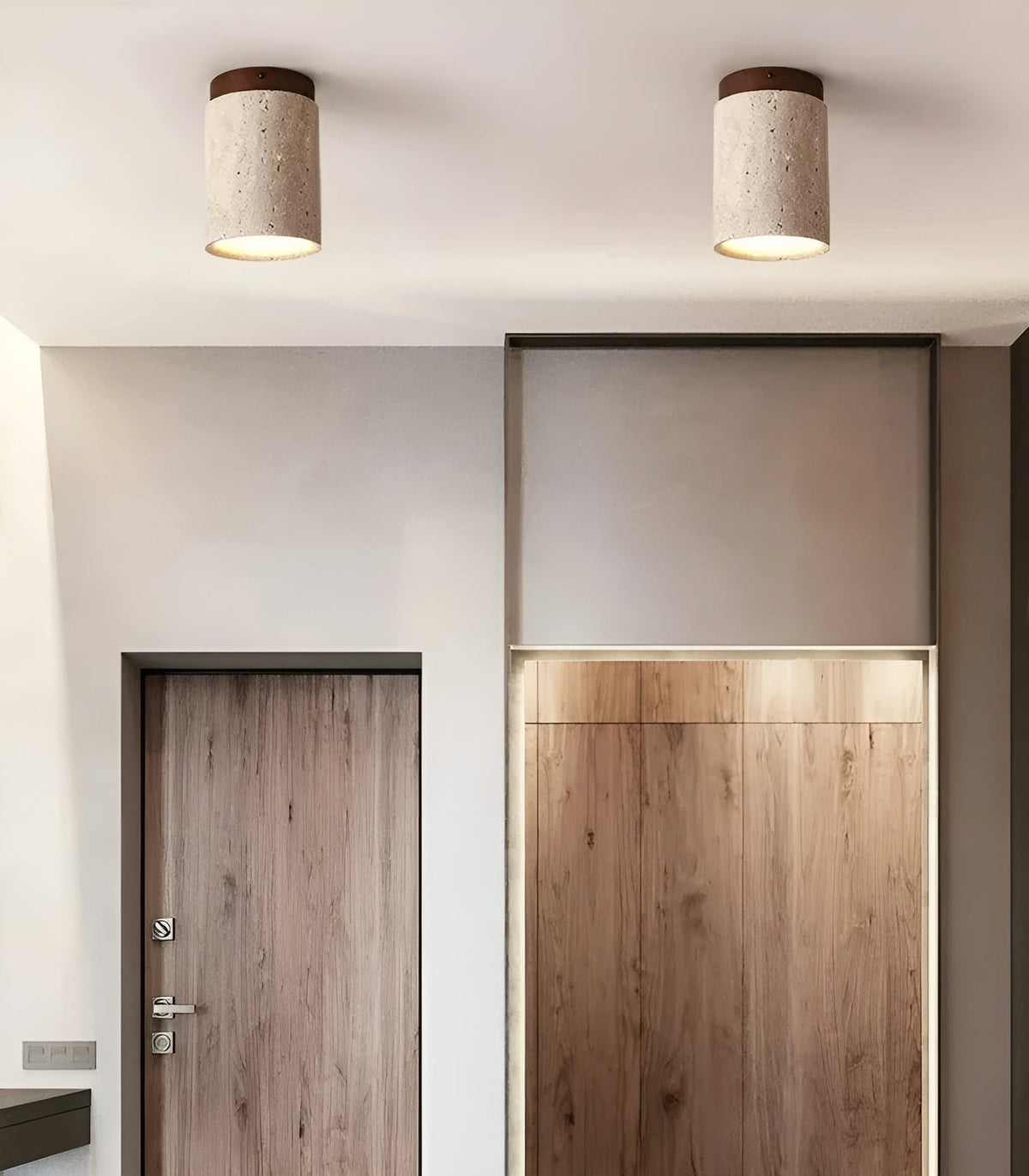 ReelMarsh - Natural Travertine LED Ceiling Light