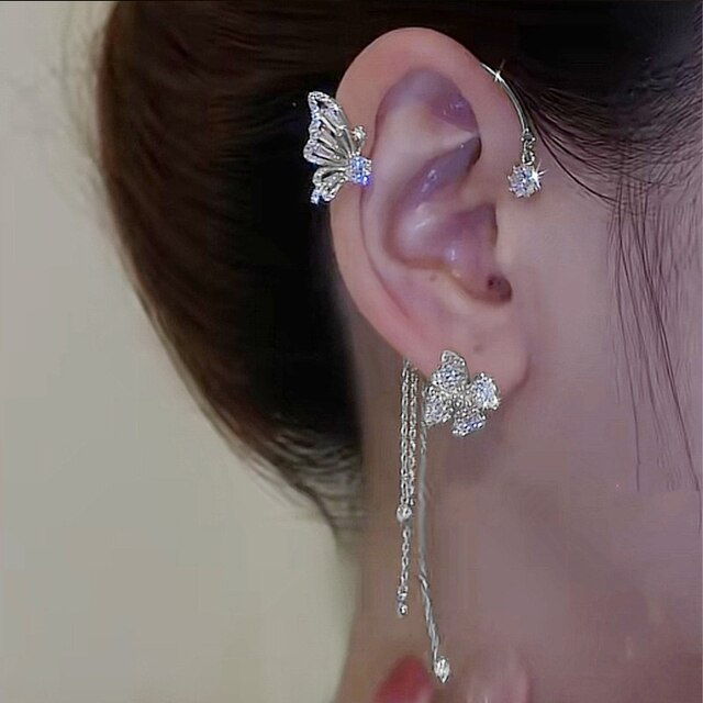 Butterfly Ear Cuffs - Elegant No-Pierce Earrings for Women