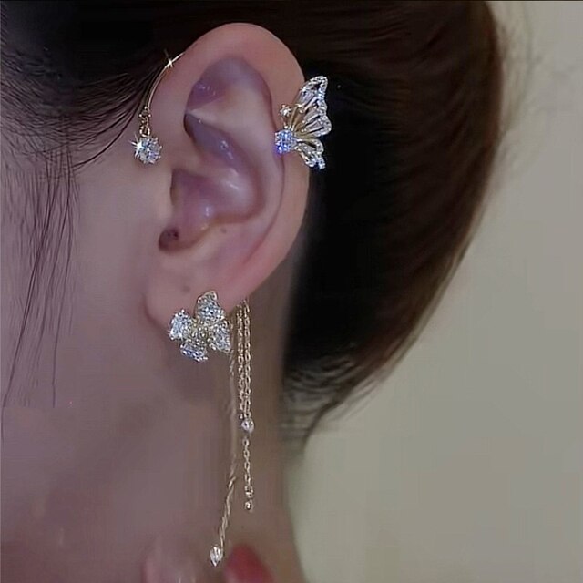 Butterfly Ear Cuffs - Elegant No-Pierce Earrings for Women