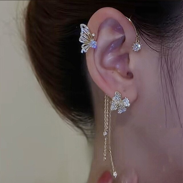 Butterfly Ear Cuffs - Elegant No-Pierce Earrings for Women