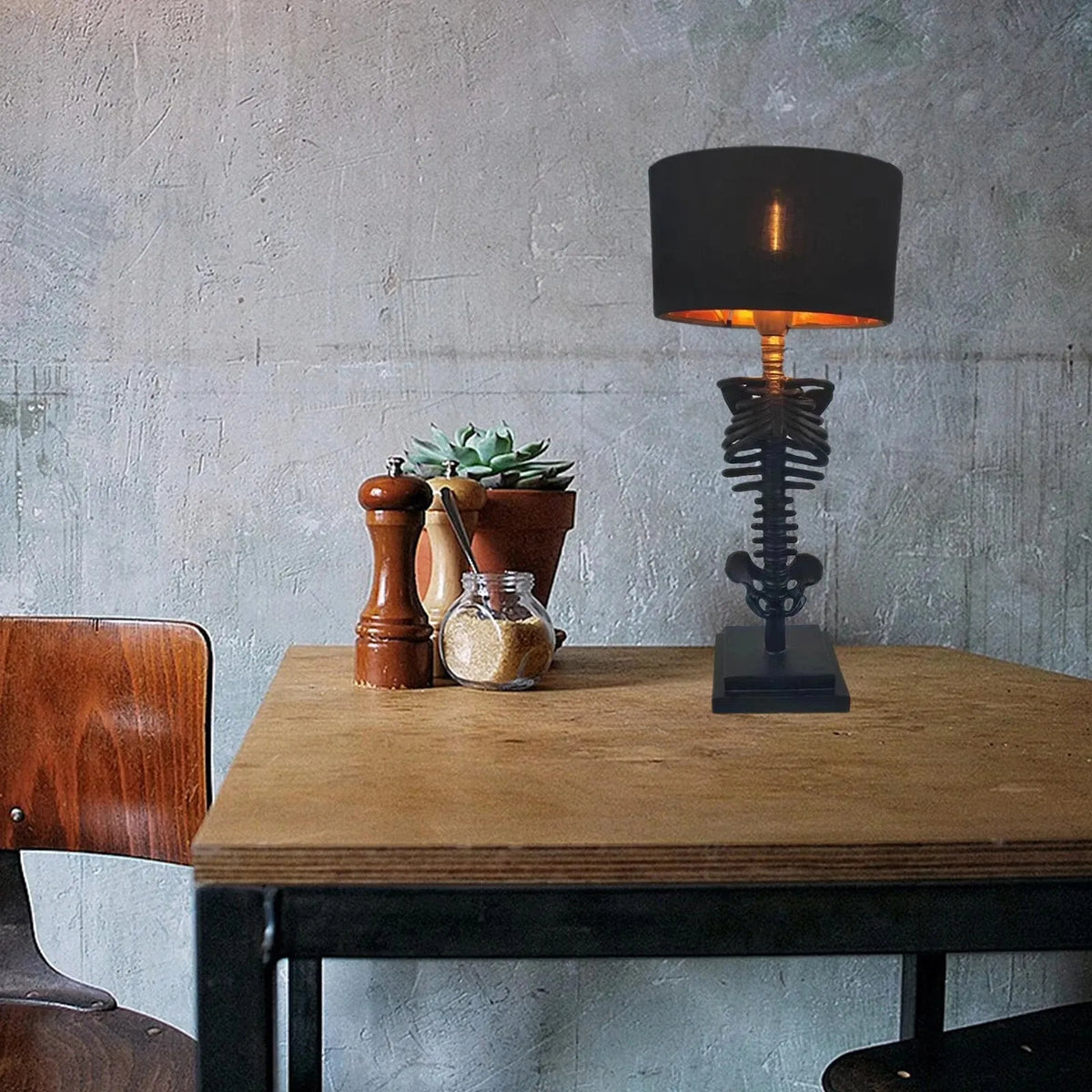 Nolfen - Handcrafted Gothic Skeleton Table Lamp