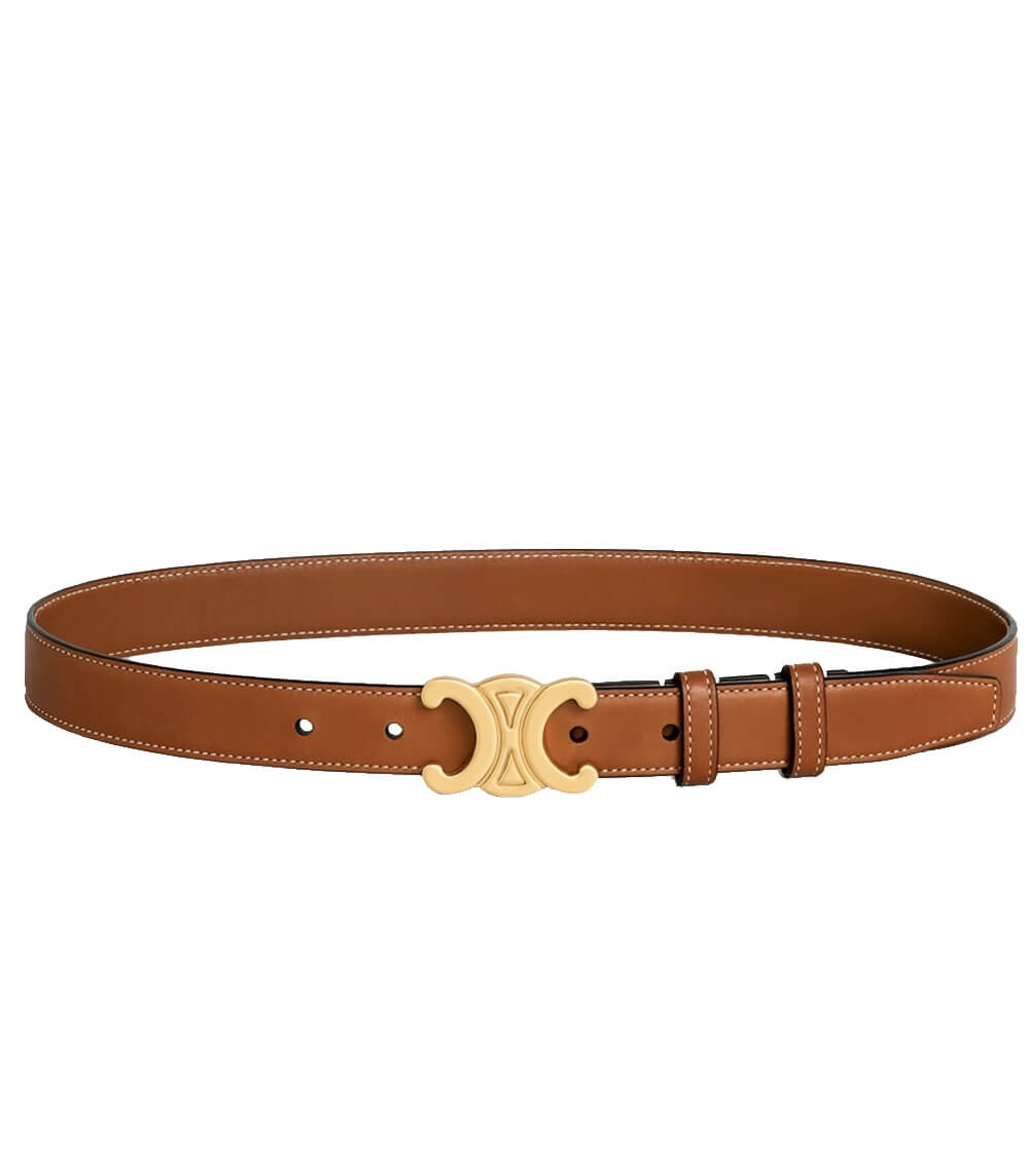 EleganceBelt - Luxury Leather Belt with Gold-Tone Details