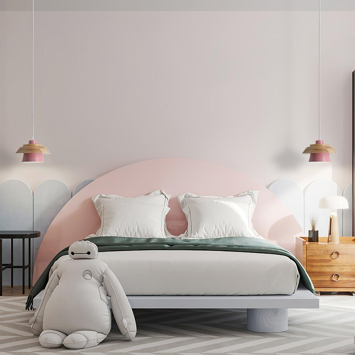 NordicMacaron - Wood Finish Ceiling Pendant Light