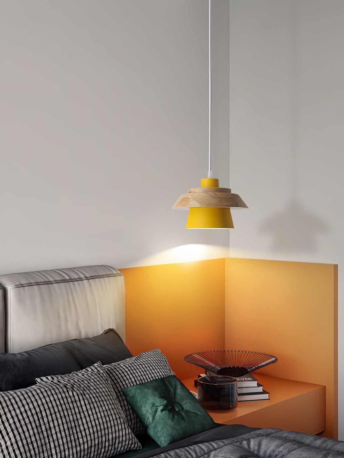 NordicMacaron - Wood Finish Ceiling Pendant Light