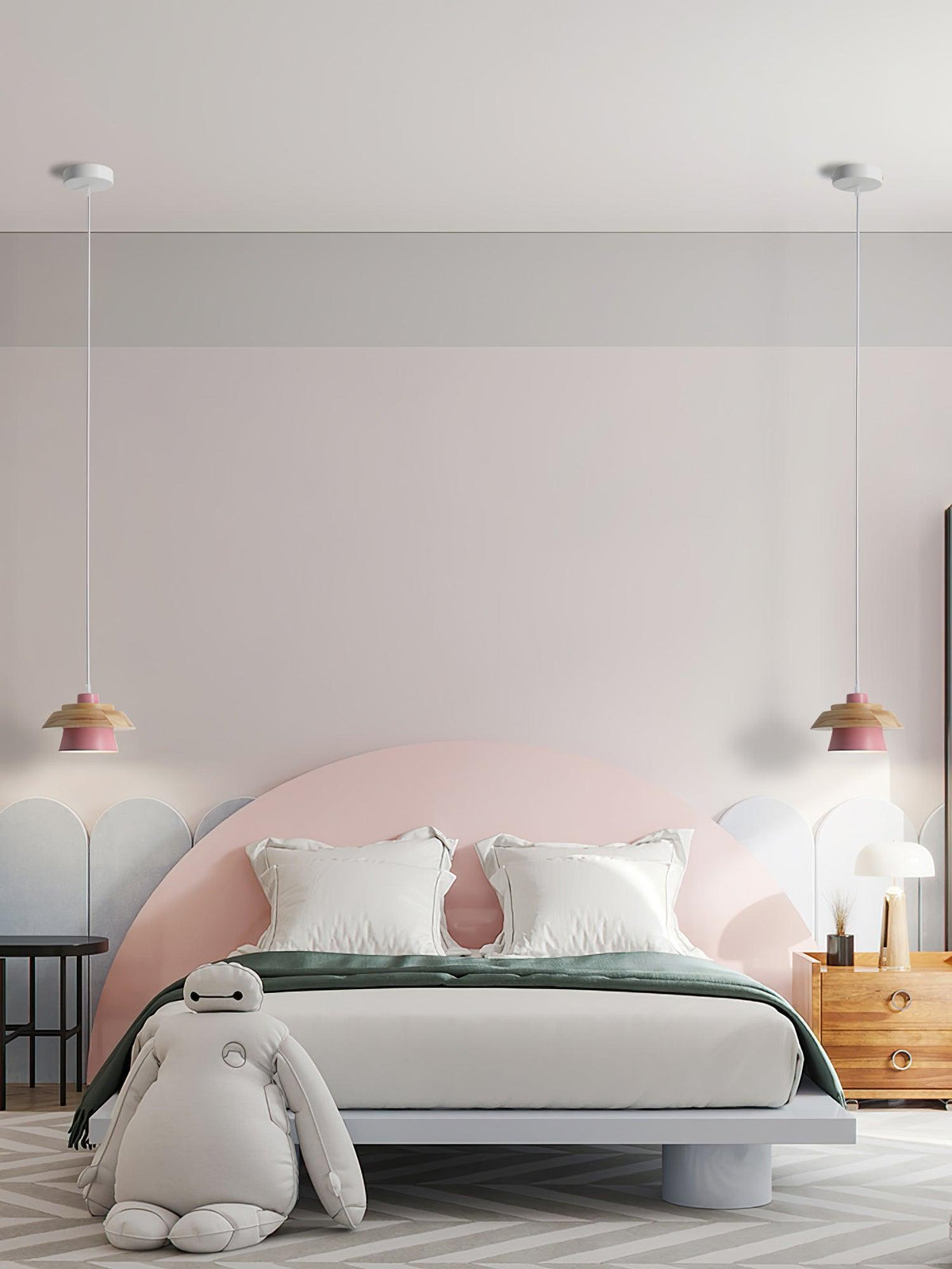NordicMacaron - Wood Finish Ceiling Pendant Light