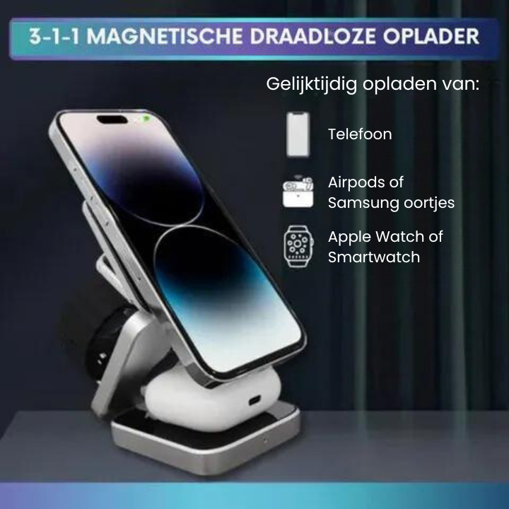 Infinite Power - 3-in-1 Wireless Charging Station for Smartphones