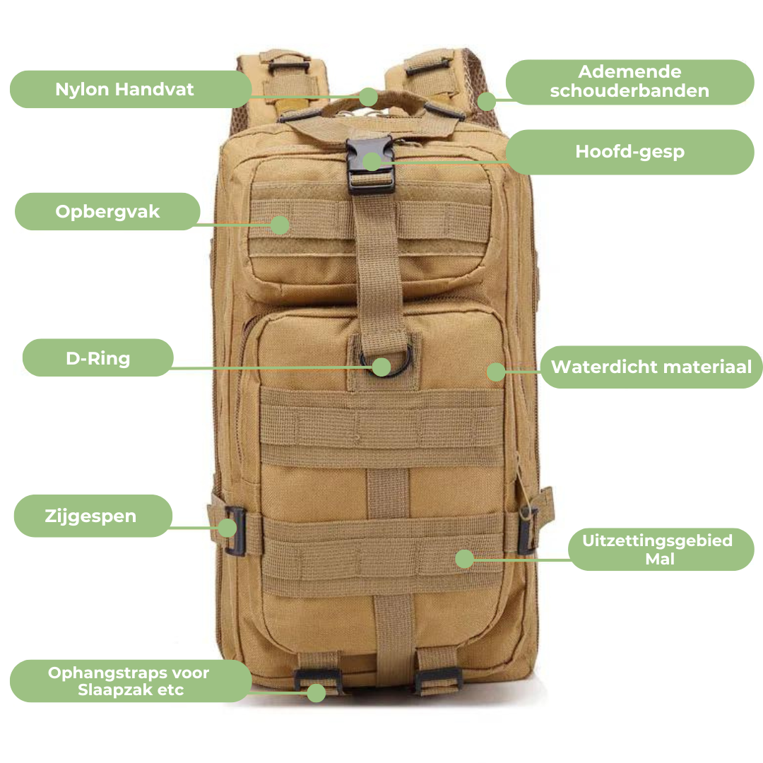 TrailMaster Backpack - A Waterproof Tactical Pack for Outdoor Adventures
