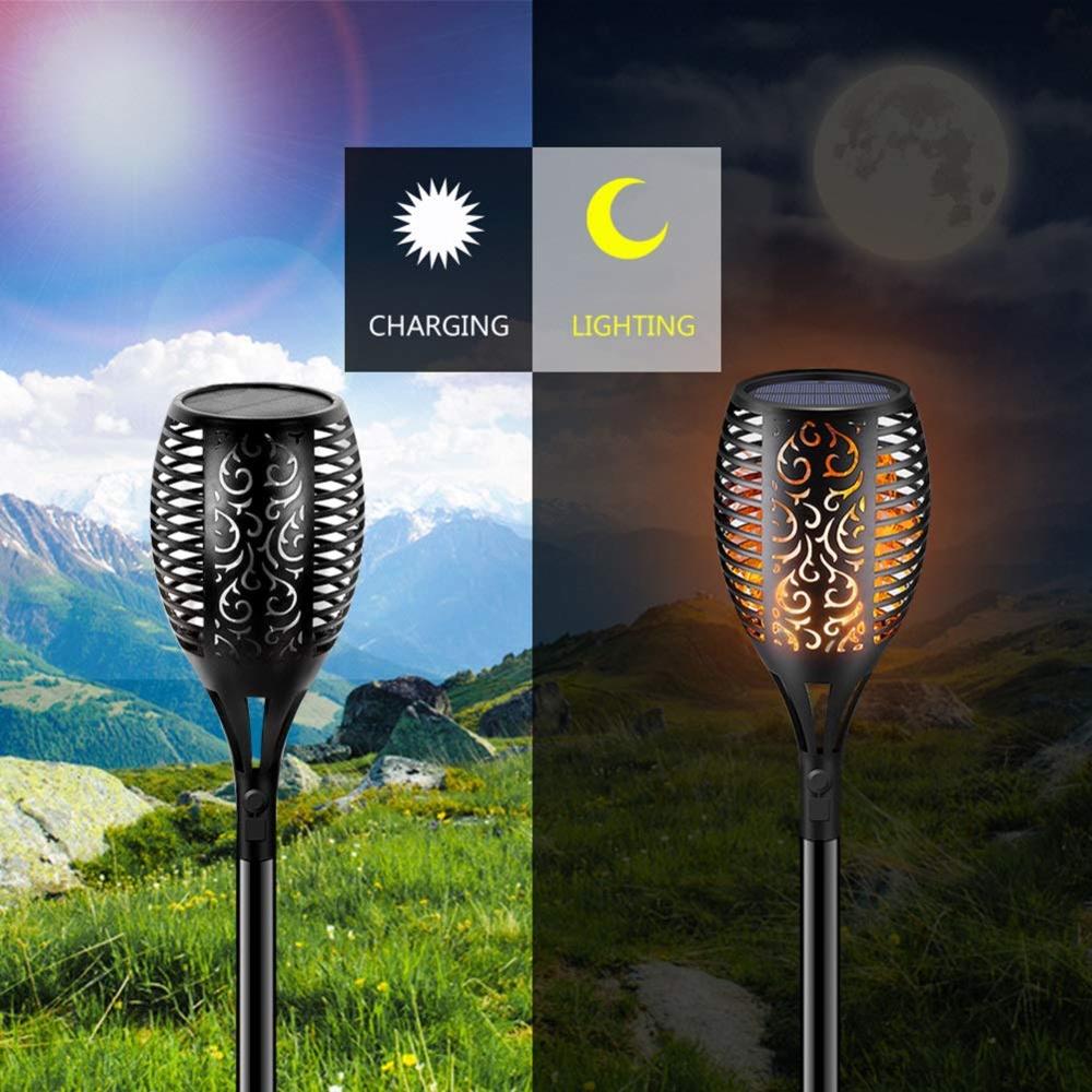 Tevric - Solar Powered Outdoor Garden Torches