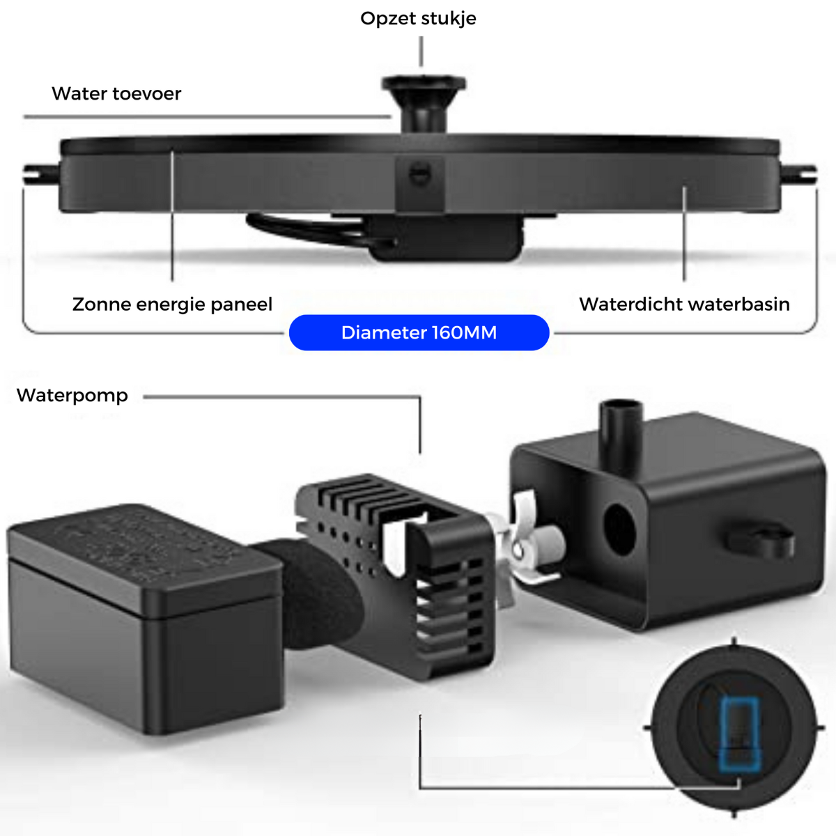 Birdbuddy - Solar Powered Garden Fountain