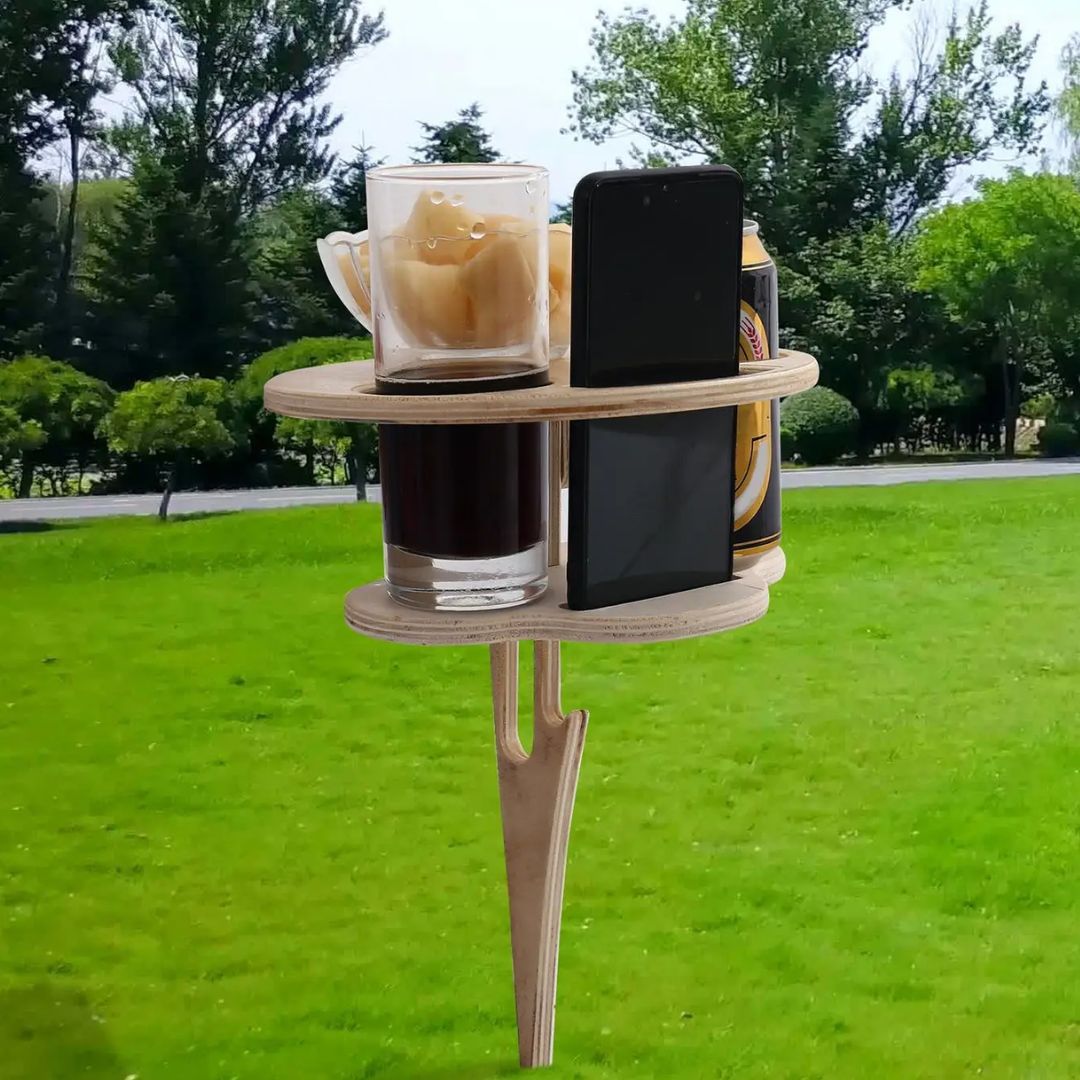 WineGlow Table - Double-Tier Portable Wine Table