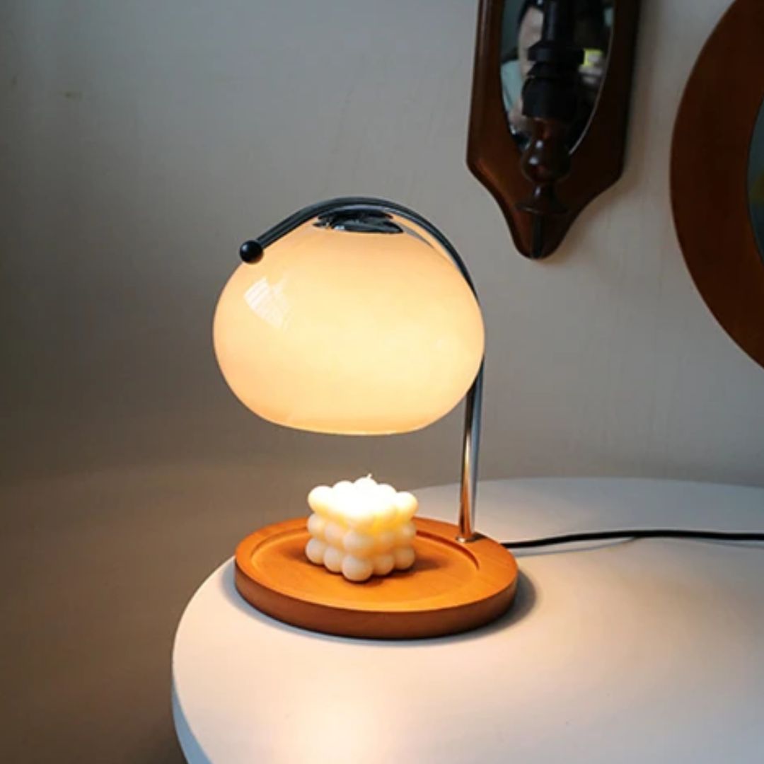 Alyssa Retro Table Lamp - Elegant Glass Accent Lighting