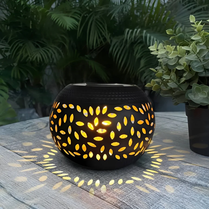 LumoPattern Solar Garden Lamp - Stylish Speckled Outdoor Lighting